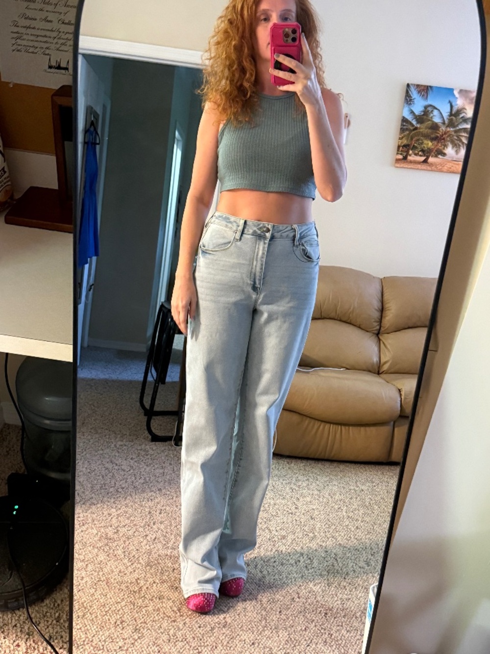 TALL- Can't You Relax Straight Leg Jeans - Light Wash